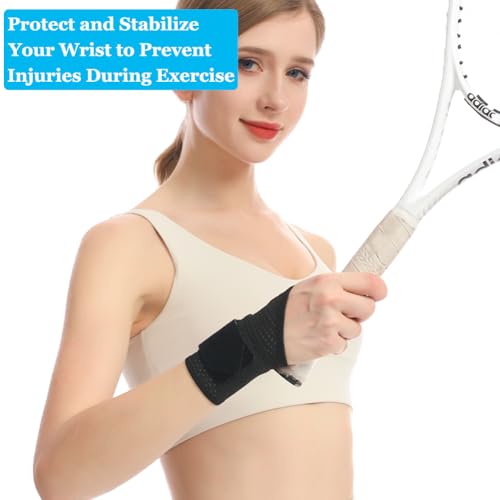 Ultra-Thin Breathable Mesh Wrist Brace Support 2 Pack - Adjustable for Tendonitis, Arthritis, Carpal Tunnel Pain Relief