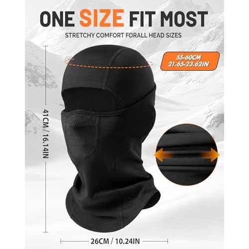Balaclava Ski Mask for Men Women Dual-Breath Vents Face Mask Fleece Thermal Winter Balaclava for Outdoor Activities & Work