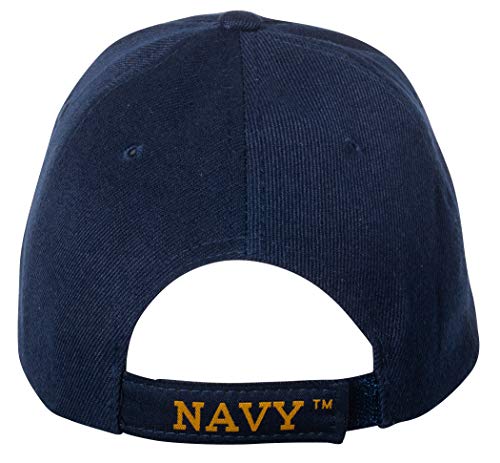 United States Navy Embroidered Baseball Cap One Size Navy Blue - Officially Licensed