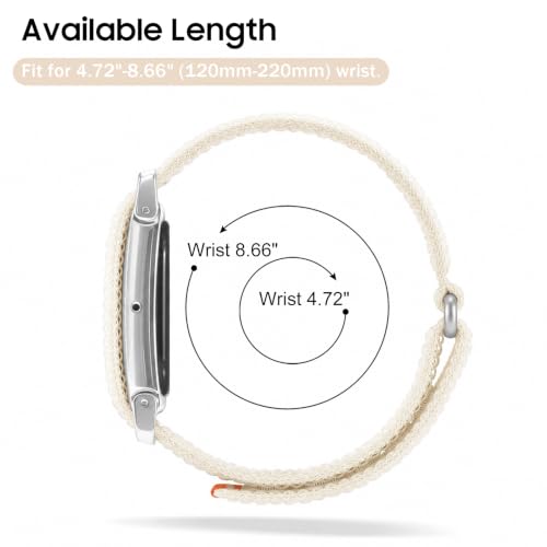 FINTIE Nylon Loop Sport Wrist Strap for Google Fitbit Air - Starlight
