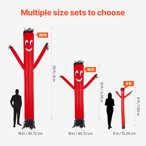 Inflatable Tube Man Set - 6 Ft Tall Wacky Waving Inflatable Dancing Figure with Waterproof Blower for Outdoor Advertising & Events