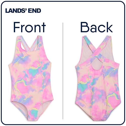 Lands' End Girls' Swimwear UPF 50 One Piece Swim Suit (XS-XL)