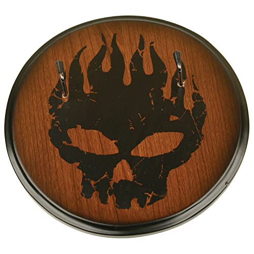 Fantasy Claw Display Knife with Skull and Wooden Stand - 13 Inch Stainless Steel Collectible