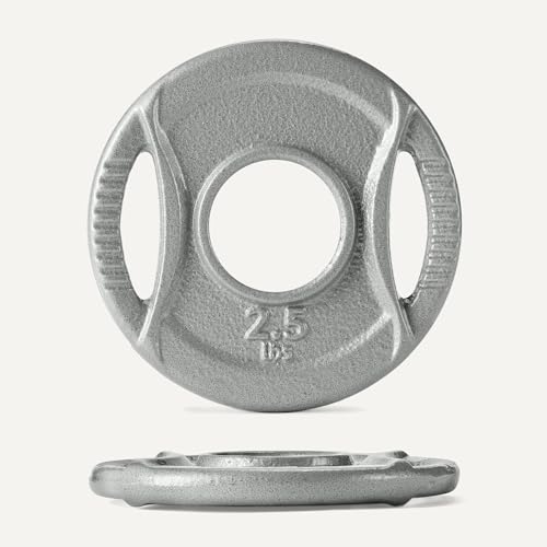 2.5 lb Olympic Weight Plates Set - 6 Pieces Cast Iron for Powerlifting & CrossFit, 2-Inch Grip Holes