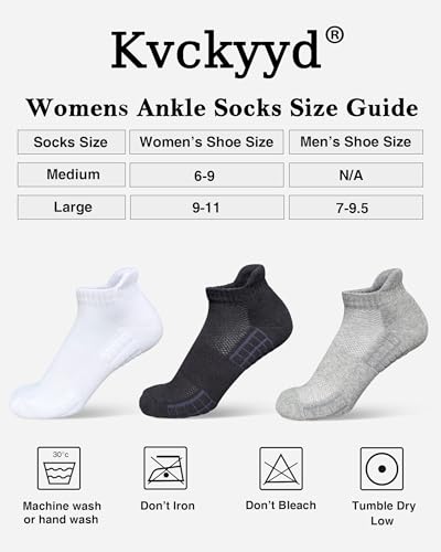 Women's Ankle Athletic Cushioned Running Socks - White, Size 9-11, 5 Pairs