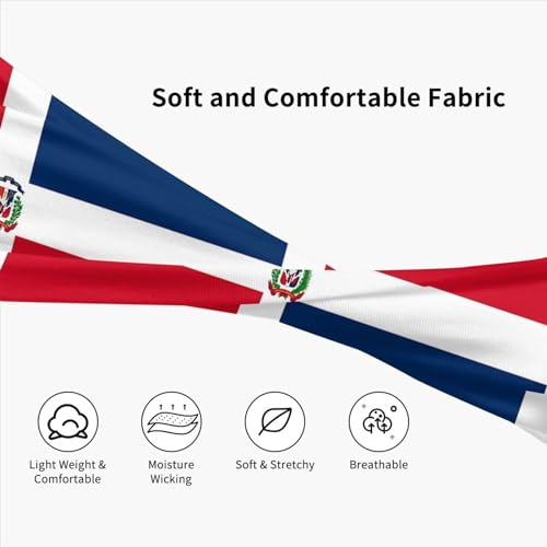 Cute Flag Headbands Women Men Flag Sweatband Sports Headband for Running, Cycling, Yoga Gym, Working Out