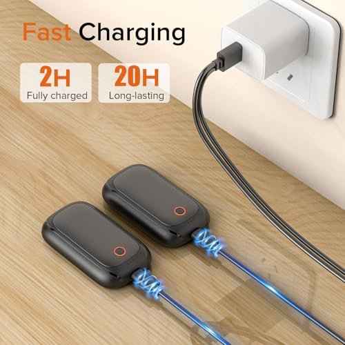 2 Pack Hand Warmers Rechargeable, Magnetic Electric Hand Warmers, 12H Max Heating Time Pocket Hand Warmers Gifts for Women Men