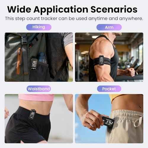 3D Pedometer for Walking, Accurate Step Counter with LCD Display for Step Calorie Tracker Clip-On Wearable Pedometer Daily Activity Data Monitor Rechargeable Portable Fitness Tracker Device