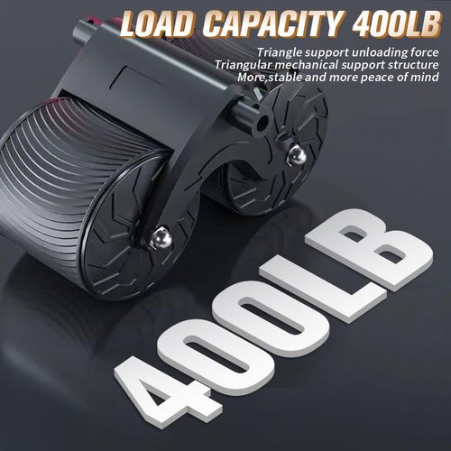 2024 New Ab Roller Wheel with Timer & Knee Mat,Automatic Rebound Abdominal Wheel with Elbow Support Ab Workout Equipment for Strengthening Core Muscles Abs Exercise Roller for Women Men (Black)