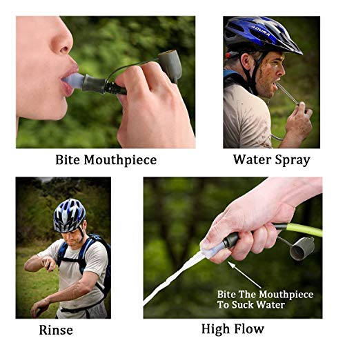 3L Blue Green Hydration Bladder Water Reservoir Leak Proof BPA Free Outdoor