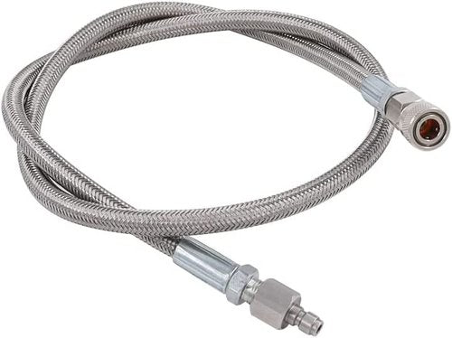 TUXING 4500Psi Pcp Paintball Airsoft Fill Whip Hose Extension,36inch Stainless Steel Air Filling Station Charging System with 8mm Male and Female Qick Plug
