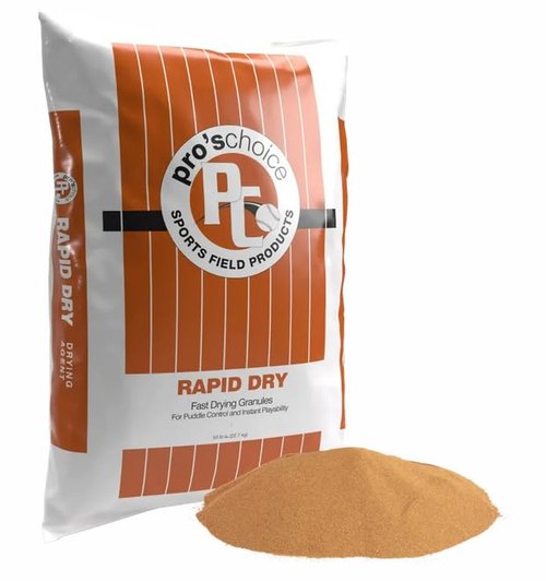 Home and Country USA Pro's Choice Rapid Dry Infield Drying Agent, 50 lb Bag – Fast-Acting Granules for Quick Water Absorption & Game-Ready Fields