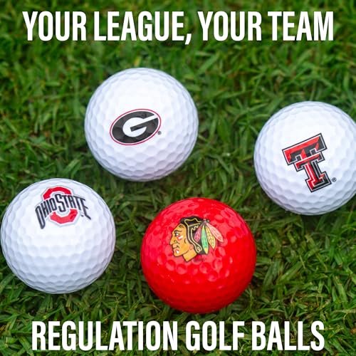 NHL Regulation Size Golf Balls 3 Pack - Boston Bruins Team Colors, Full Color Logo