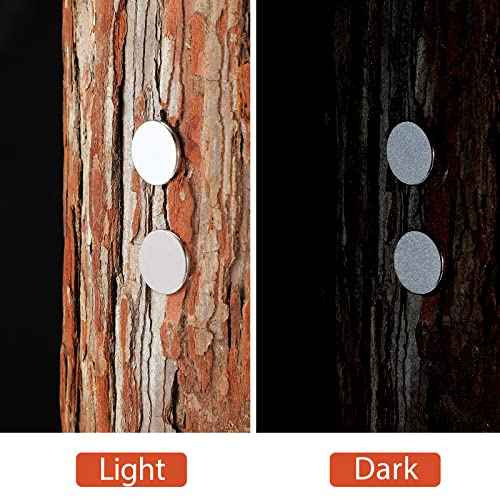 200 Pack Reflective Tacks Trail Marking Tacks Reflective Trail Markers Hunting Reflector Mark Trail for Hunting Hiking Camping Tree Stand(White)