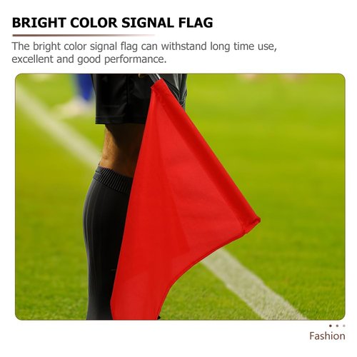 GANAZONO 4pcs Referee Flag Volleyball Line Judge Flags Stainless Steel Sponge Handle Track and Field Sports Training Volleyball Referee Equipment 45x36cm