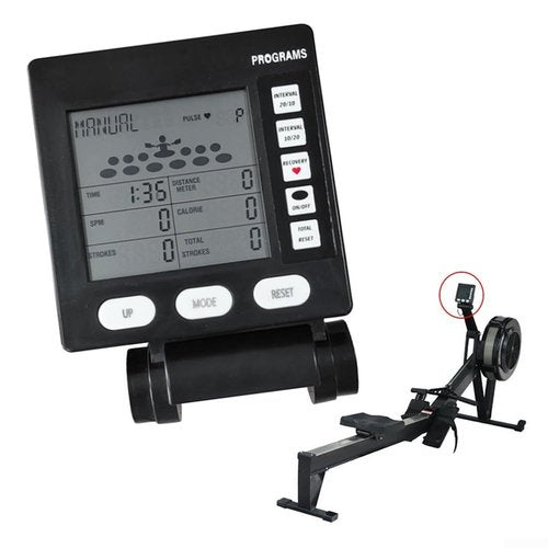 Multifunctional Rowing Machine Counter Speedometer LCD Display Counter Monitor Rower Replacement Parts