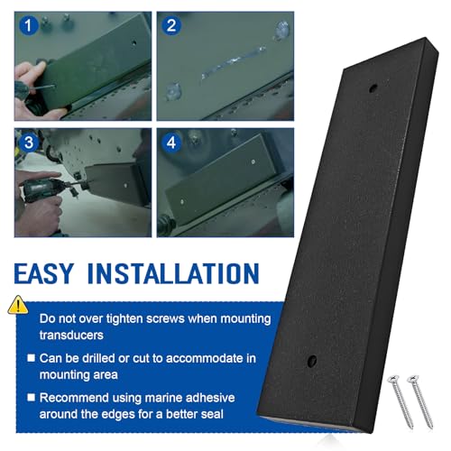 Boat Transducer Mounting Plate - Marine-Grade Transom Mount for Fish Finders