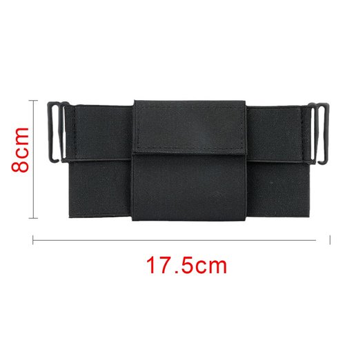 Running Phone Bag – Men's and Women's Outdoor Portable Sports Waist Bag, Fitness Hiking Horizontal Elastic Bag, Multi-Layer Storage, Black Polyester
