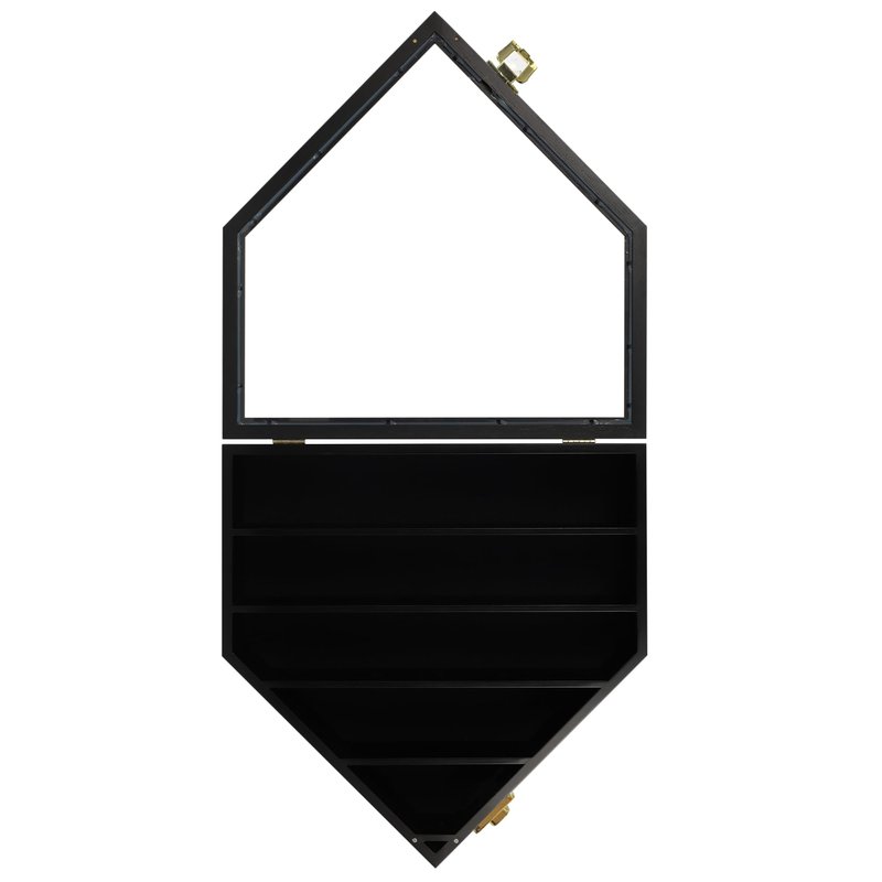 DisplayGifts Baseball Display Case Baseball Holders for Balls Display with 21 Slots Wall Display Box 98% Clear Antifade UV Protection with Gold Locks for Homerun and Collector Autograph Balls