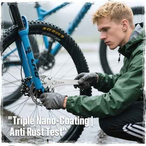 15mm Bike Pedal Wrench - Extra Long 15" Handle with Non-Slip Grip, Durable Chromoly Steel Bicycle Pedal Removal Tool for Road/Mountain/E-Bike Pedal Installation & Repair (Professional Grade)