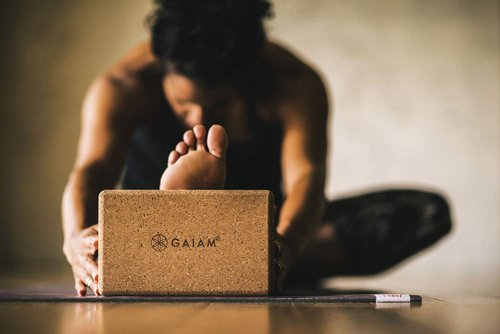 Gaiam Cork Yoga Brick – 9x5.5 Inch, Natural Cork Brick for Yoga, Pilates, Stretching, Balance, Gym, Home Workout, Meditation, Non-Slip, High-Density, Rounded Edges for Enhanced Poses and Flexibility