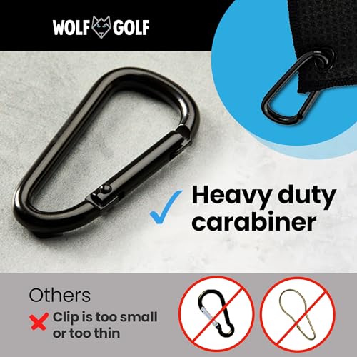 Wolf Golf Towels Bogey King Golf Towel - Embroidered USA, 16x21.5 Inches, Heavy Duty Microfiber for Clubs & Balls