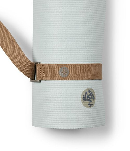 Manduka Yoga Commuter Mat Carrier - Eco-Friendly Cotton, Easy to Carry, Hands-Free, For All Mat Sizes, Black, 68" x 1.5"