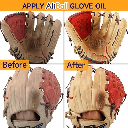 AliBall 8.5 Fl Oz Baseball Glove Oil Conditioning Leather Softener & Break-In