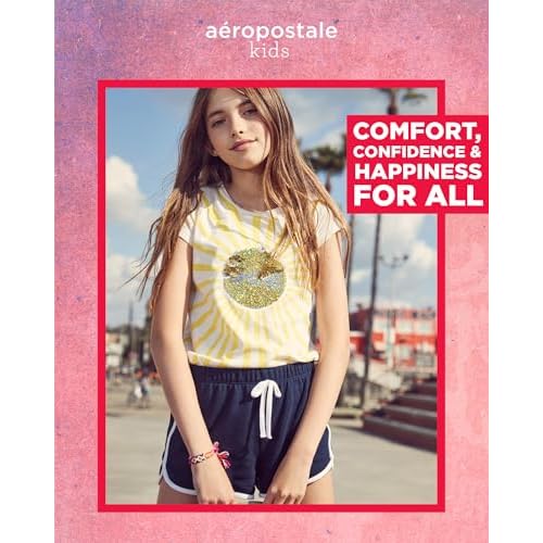 AEROPOSTALE Girls Cargo Pants - Casual Twill Joggers Baggy Sweatpants for Girls with Elastic Drawstring Waist (Sizes: 7-16)