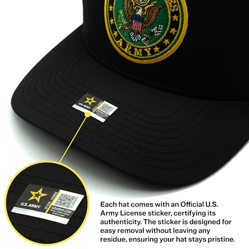 Vietnam Veteran Baseball Cap for Men US Army Official Black Seal One Size