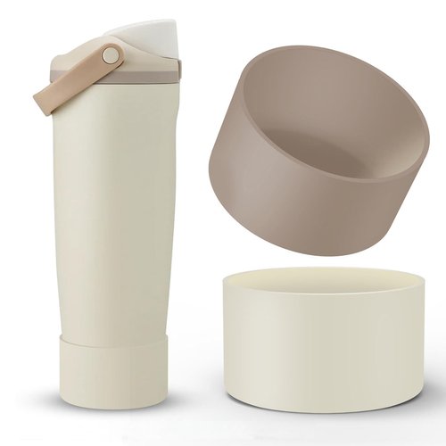 2PCS Silicone Boot for Owala Water Bottle 30oz & 40oz FreeSip Sway & Tumblers, Non-Slip, Scratch-resistant, Protective Sleeve for Stainless Steel Water Bottle Accessories BPA-Free Bottom Base(CR+AR)