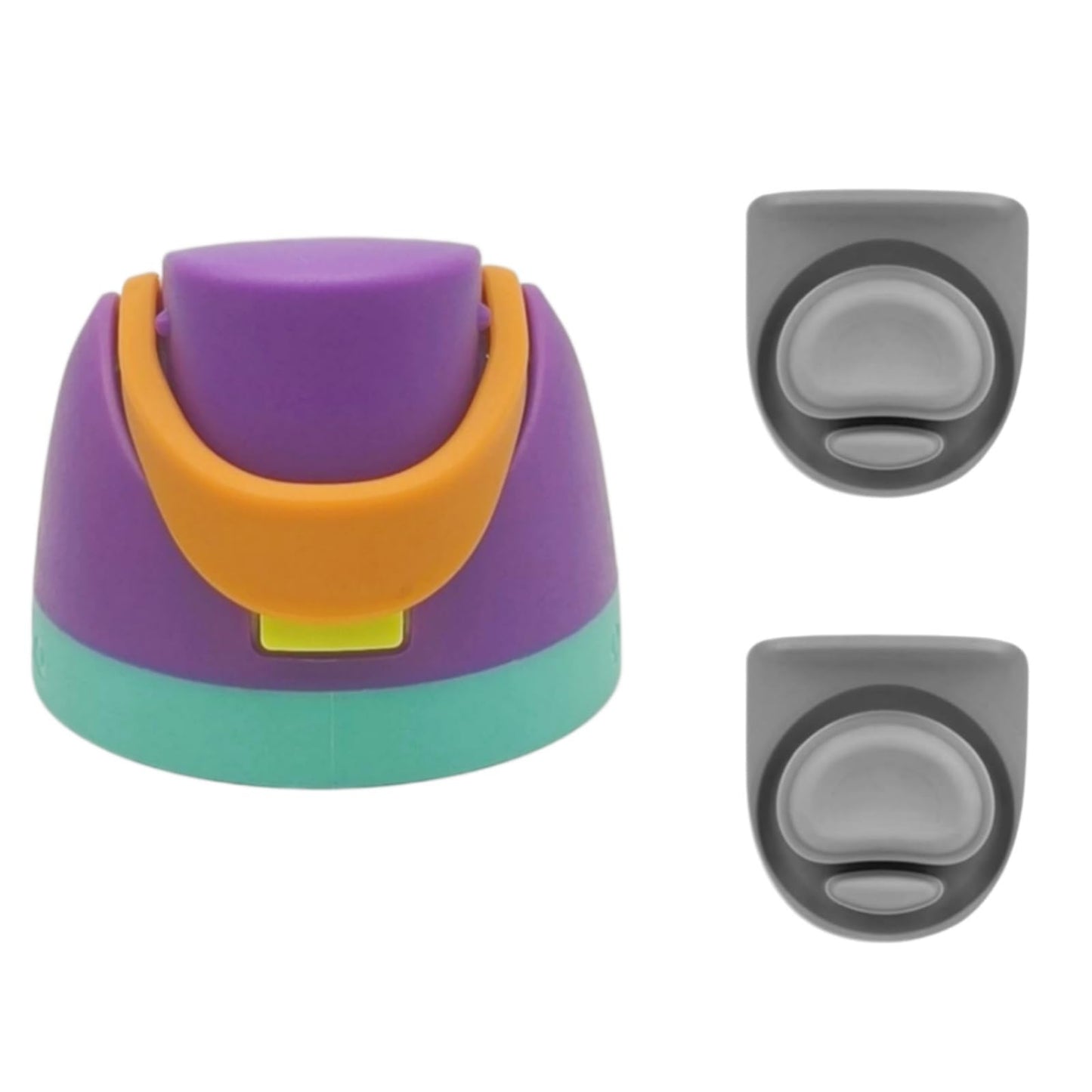 Replacement Lid Compatible with Owala Freesip 16oz 24oz 32oz 40oz, One Button Water Bottle Top Lid Replacement Accessory,with 2Pcs Cap Seal Stopper (Purple with Blue)