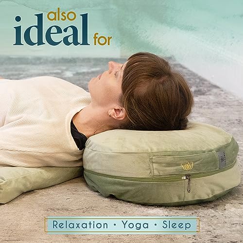 Meditation Cushion & Zabuton Mat Set - Supportive Floor Seating for Yoga and Relaxation
