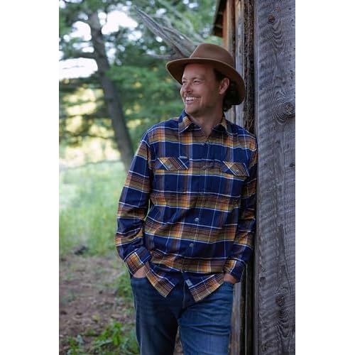 Legendary Whitetails Mens Performance Stretch Plaid Flannel Long Sleeve Snap Down Shirt Moisture Wicking Quick Dry