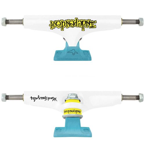 INDEPENDENT Truck Company 146 Stage 4 Pro Mark Gonzales Flat White Blue Standard Skateboard Trucks