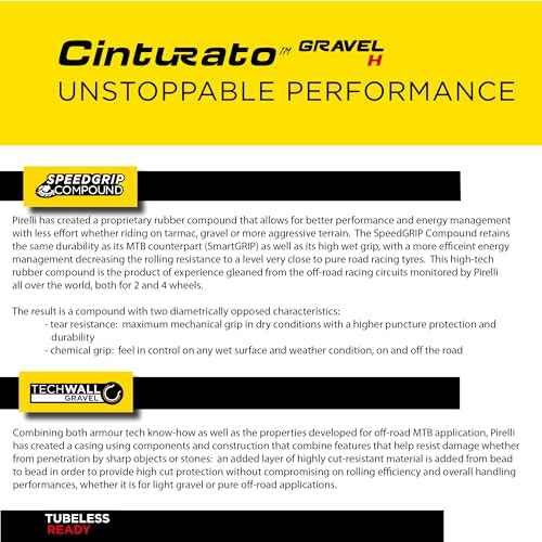 Pirelli Cinturato Gravel H Classic 50-622 (700 x 50c) Gravel Bike Tire - Gravel-Specific Design for Compact Terrain - SpeedGRIP Compound for Superior Grip in All Weather