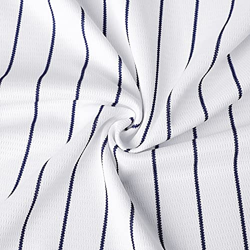 Phoneutrix Hip Hop Baseball Jersey Large White-Stripe Unisex Sportswear