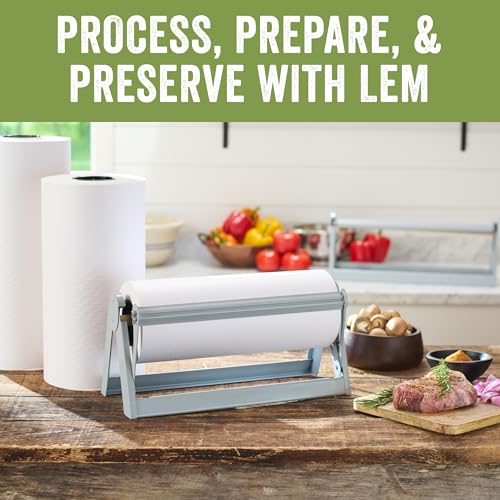 LEM Products 15" Freezer Paper Cutter, with 450' Paper Roll, Steel, Gray