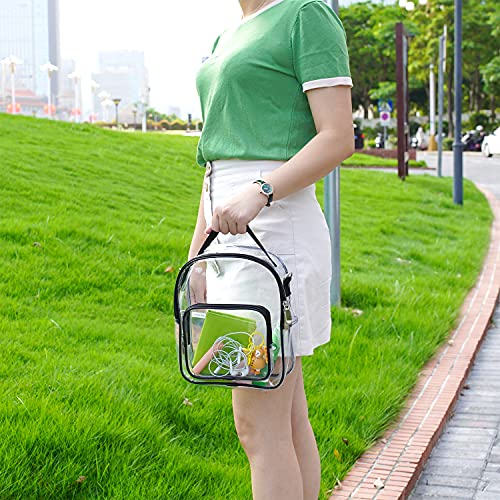 Edraco Clear Crossbody Purse Bag - Stadium Approved Tote with Strap - One Size