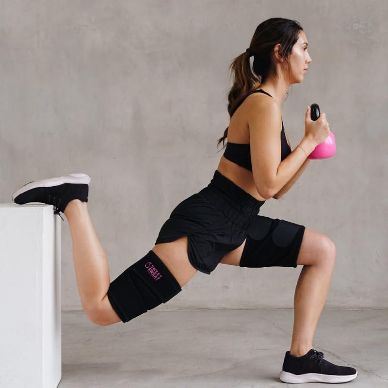 Sweet Sweat Thigh Trimmers - Includes Left & Right, Pink, Medium