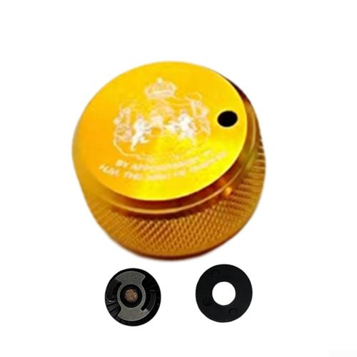 Tooluantmall Spool Tension Mechanical Brake Knob, for ABU3/3.5/4/P5, with Internal Sound Mechanism, Mechanical Aluminum Alloy Parts, Fish Reel Fishing Supplies(Black Silver)
