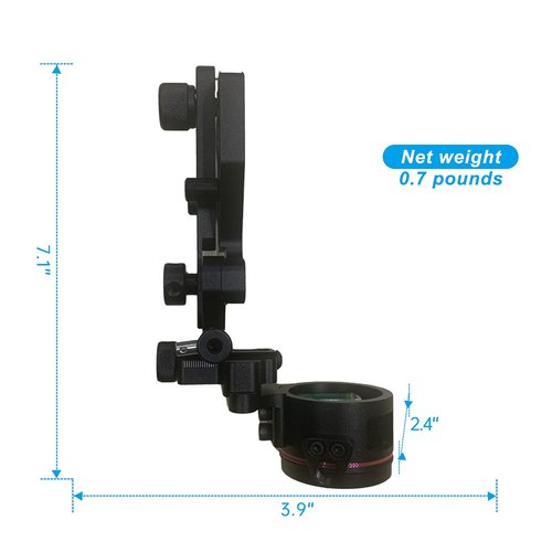 Perogen Archery Compound Bow Sight Single Pin One Pin Lightweight Durable Machined Aluminum .019" Fiber Optic ¡