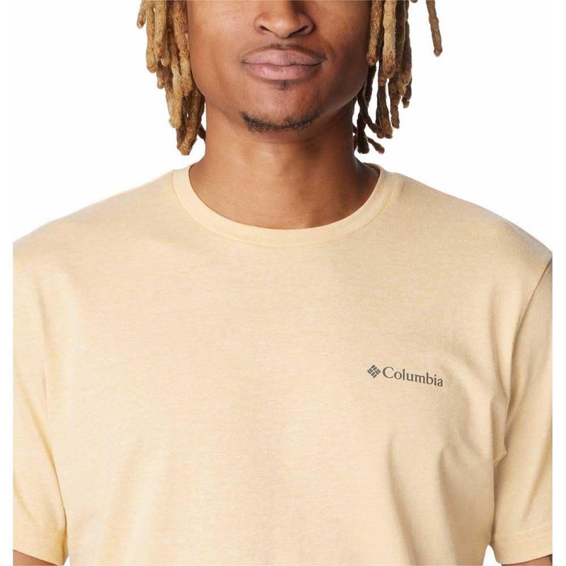 Columbia Men's Thistletown Hills Short Sleeve, Light Camel Heather, Medium