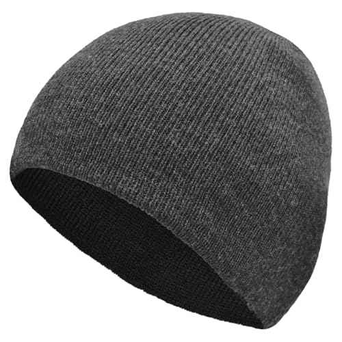 ZOORON Beanie for Women Men Reversible Winter Hats Unisex Cuffed Skull Knit Hat Cap