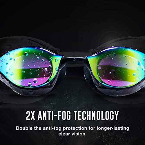 Speedo unisex-adult Swim Goggles Mirrored Fastskin Pure Focus