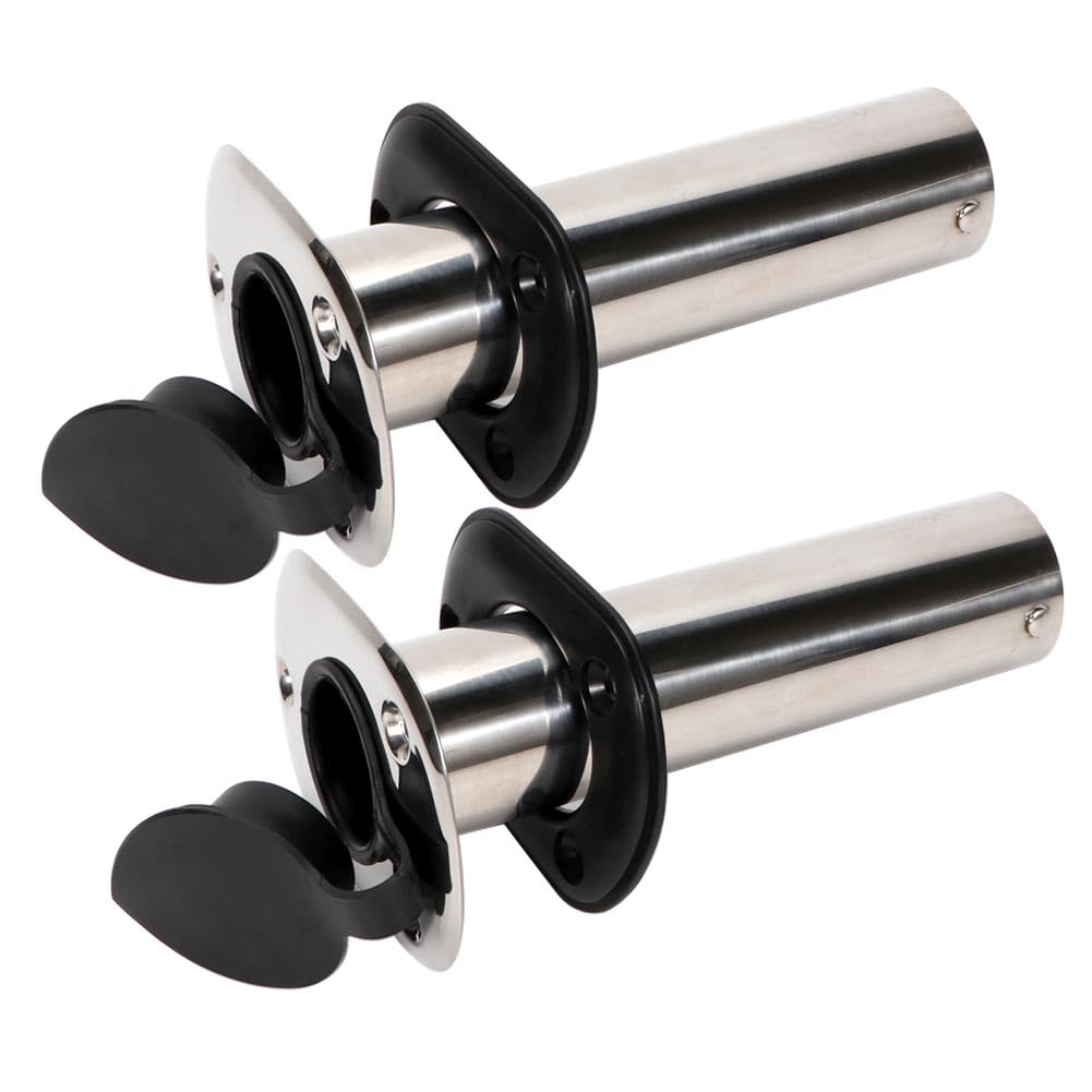 2PCS Flush Mount Fishing Rod Holder Stainless Steel, 90 Degree