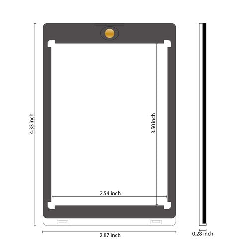 10-Pack Black Border Magnetic Card-Holder - 35pt One Touch Card Holder, Magnetic Card Case, Card Protector for Game, Baseball Sports Cards, Fit for Standard Cards Storage and Display