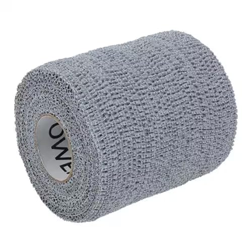 Powerflex Stretch Athletic Tape 2" x 6 Yards Grey - Self-Adherent Support for Sports & Rehab
