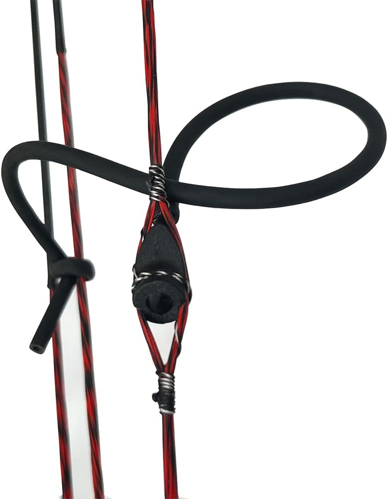 2Pcs Archery Peep Sight Compound Bow 3/16 Rubber Tube Peep Sight Bow String Tubing with Buckle for Hunting Shooting Targeting Accessories