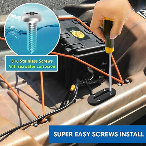 4 Inch Kayak Track Rail with 2 Pieces All-Season Mounting Hardware